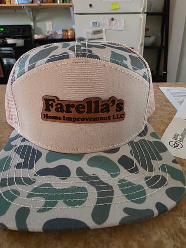 Customer photo review of Custom Leather Patch Hats SA7AGE - Lost Hat Co.