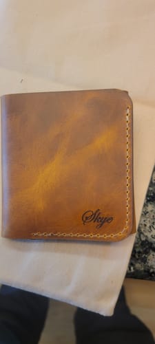 Customer photo review of The Trinity Trifold Wallet - Chestnut Brown