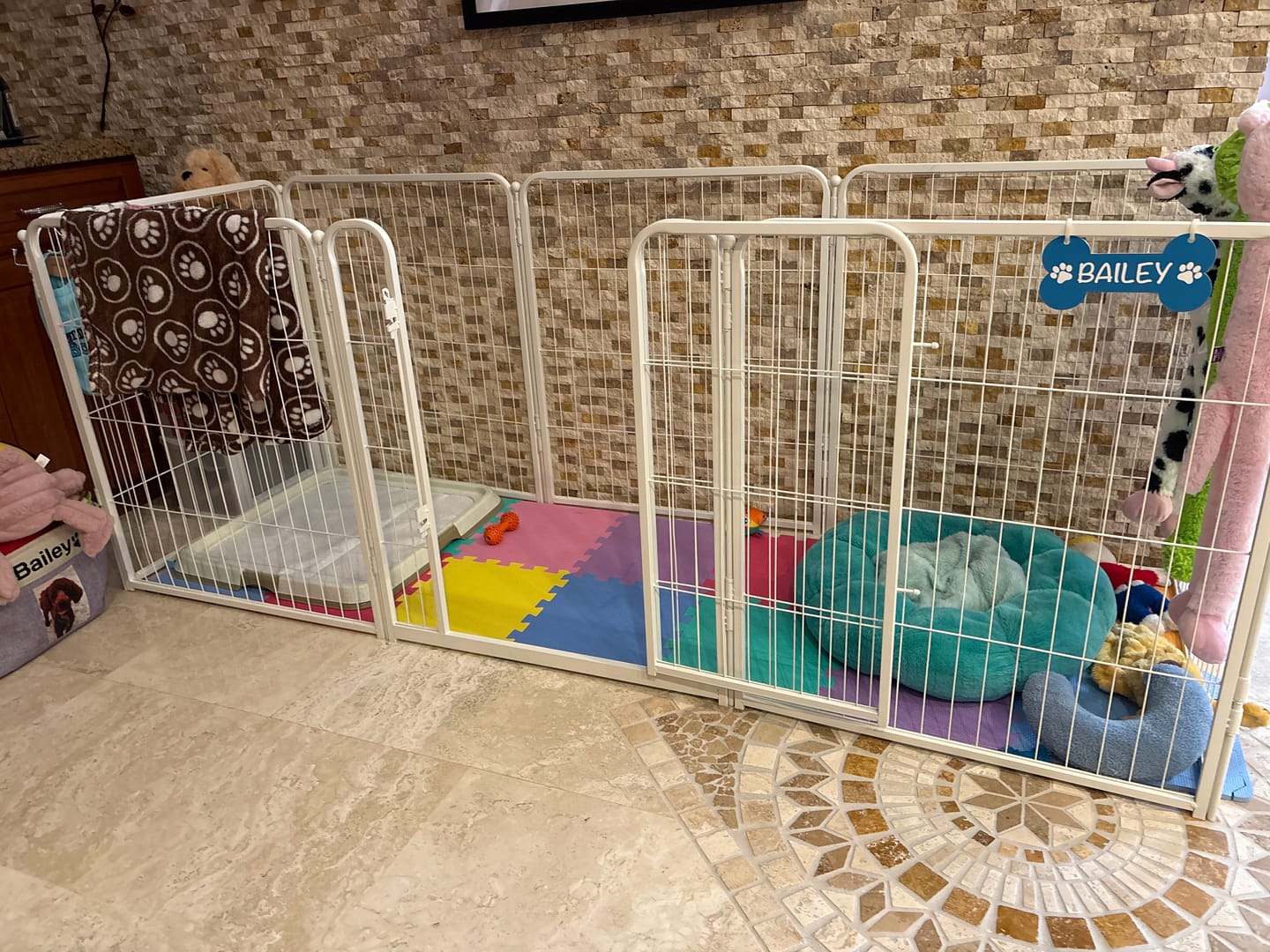 Customer photo review of Homeplus Dog Playpen for Indoor Use