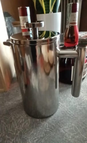 Customer photo review of Prensa francesa con filtro, cafetera hecha a mano de acero inoxidable, aislamiento de doble pared de alta calidad, 350ml/800ml/1000ml