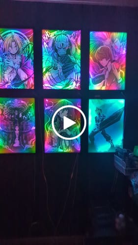 Customer video review of V1 Tech RGB Shadow Box Addressable RGB Frame for Plexi Glass Acrylic Wall Art