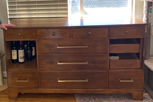 Customer photo review of Unfinished Wood Curved Diamond Shape - Craft - up to 46" DIY