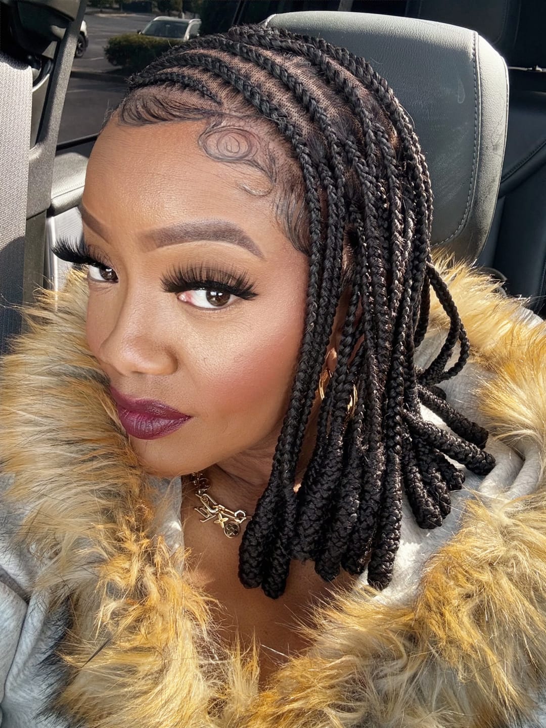 Customer photo review of Nubian Knots Bob Full Lace In Wig Black Color