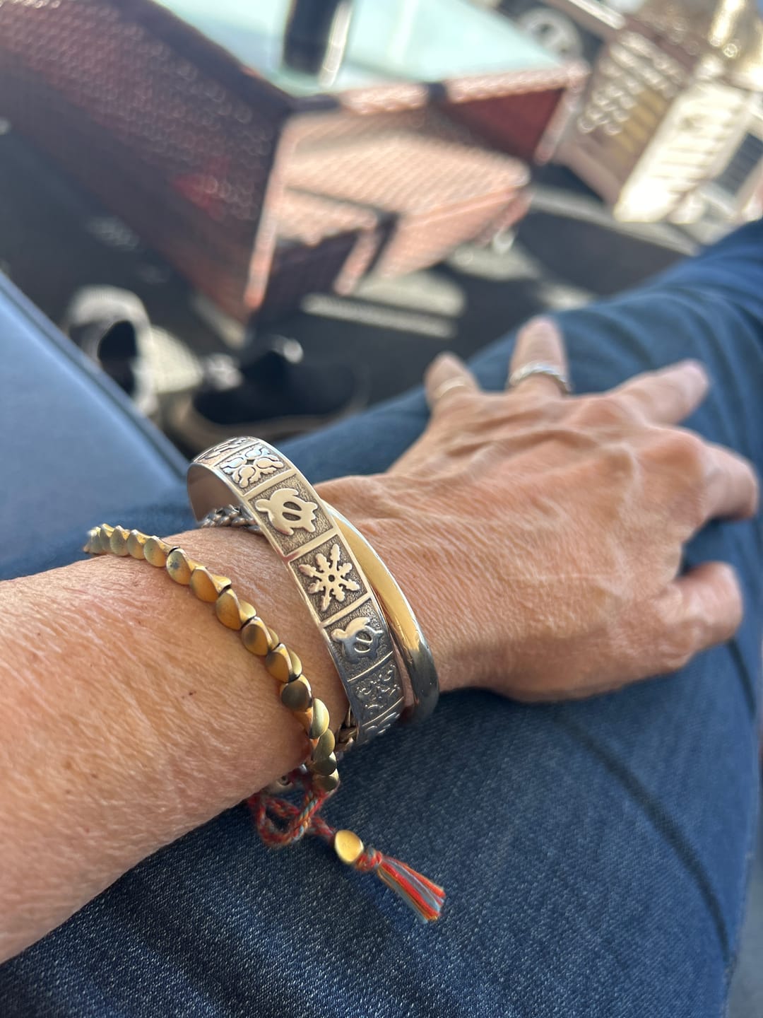Customer photo review of Tibetan Lucky Copper Bracelet