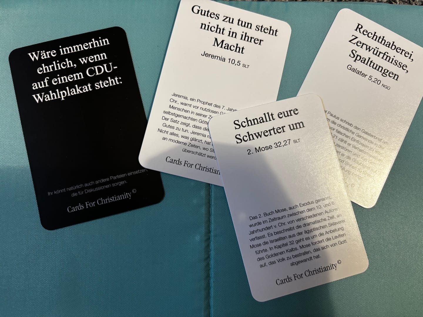 Customer photo review of Cards For Christianity