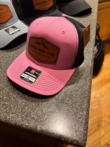 Customer photo review of Premium Custom Leather Patch Hats (Wholesale)