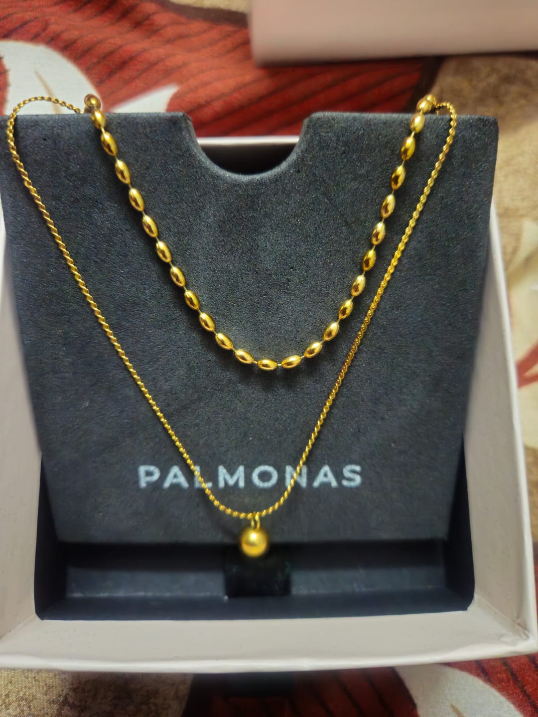 Customer photo review of Two-Layered Bead Necklace