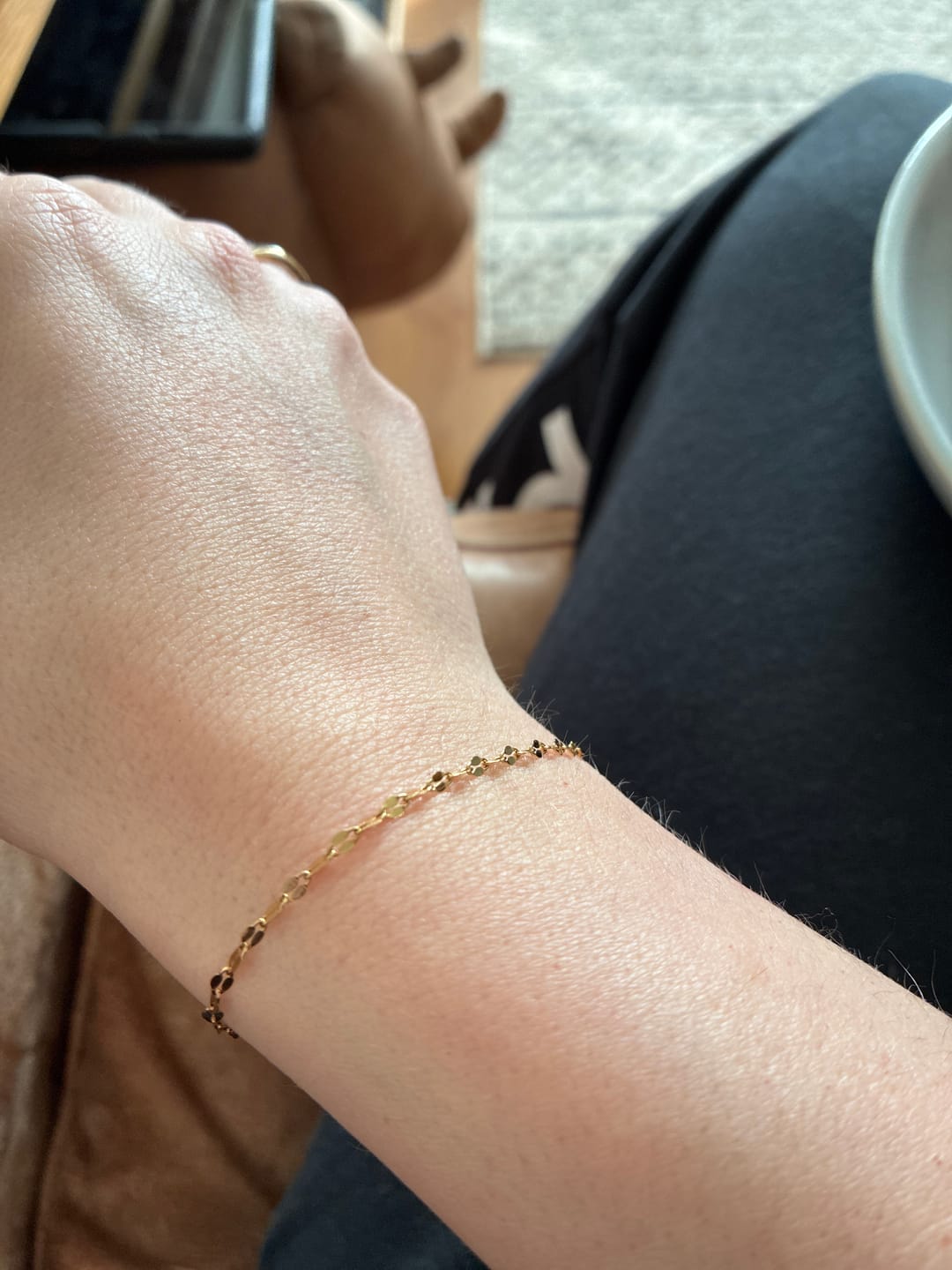Customer photo review of Single Dainty Bracelet