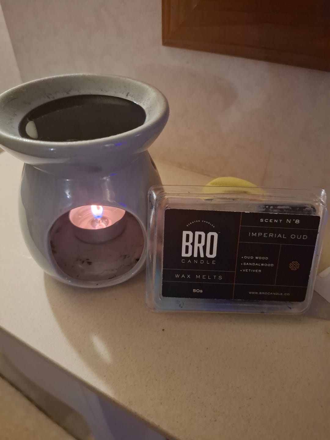 Customer photo review of The Imperial Oud Wax Melts