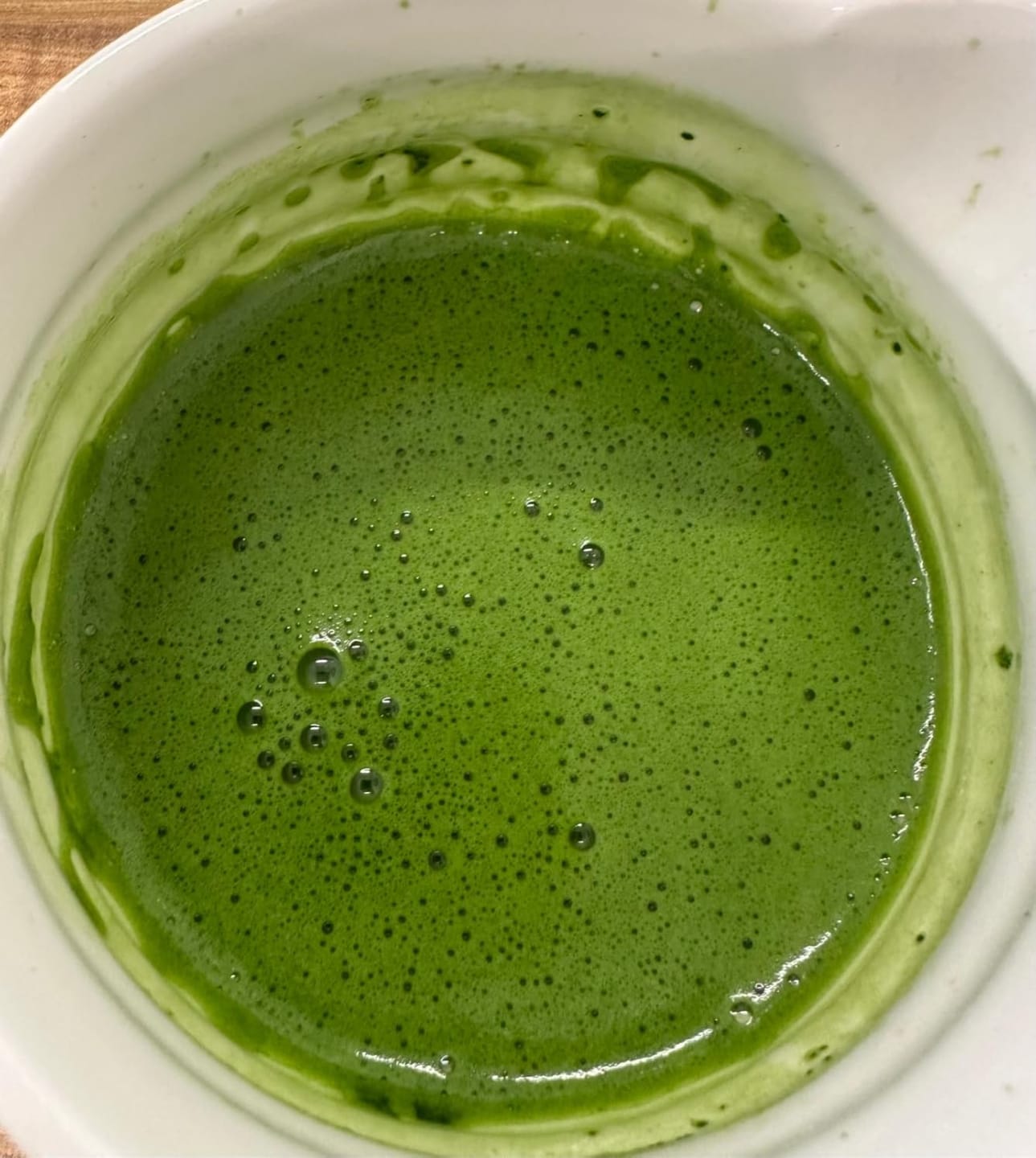 Customer photo review of BENBU Organic Matcha - Premium 100% Organic Japanese Matcha Powder 3.5 oz (100g) Bag