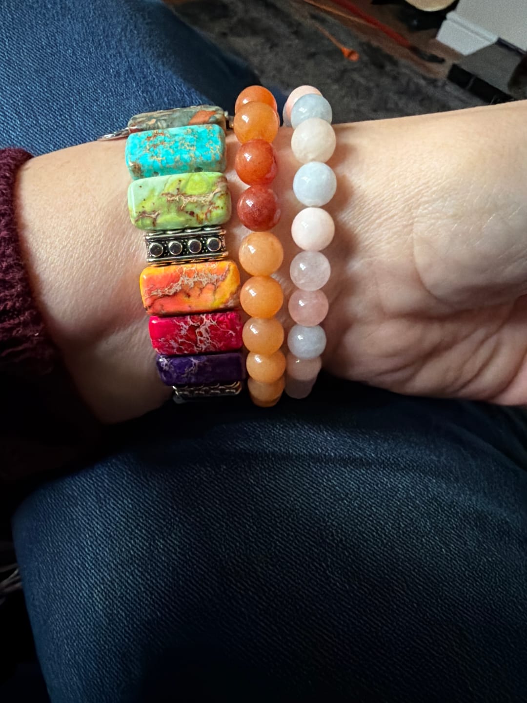 Customer photo review of Chic Chakra Stretch Apple Watch Strap