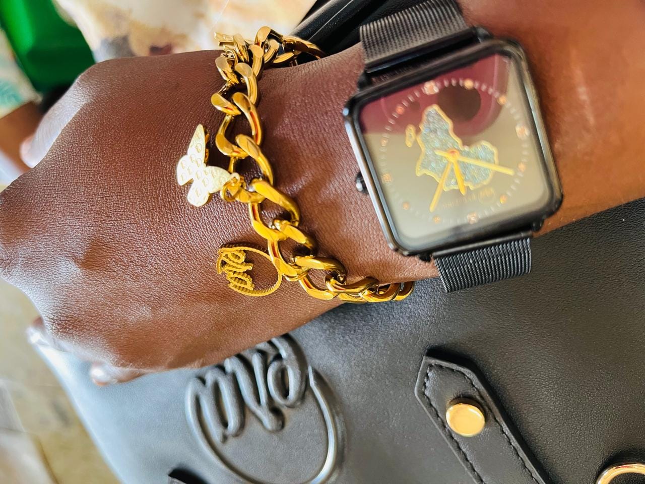 Customer photo review of Gold  Era Charm Bracelet