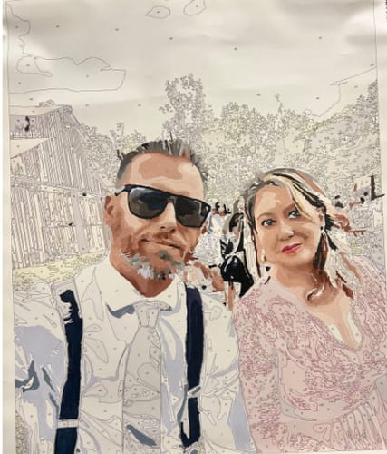 Customer photo review of Custom Portrait Paint By Numbers