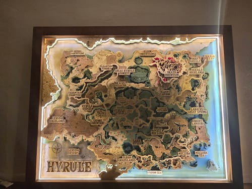 Customer photo review of 3D HYRULE WOOD MAP 2.0