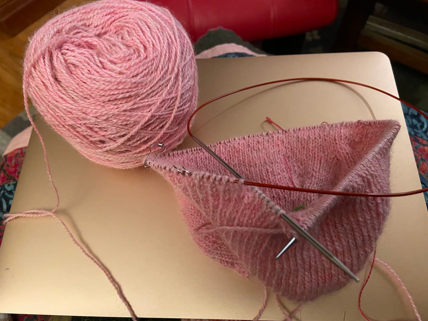 Customer photo review of ChiaoGoo Stainless Steel Red Lace Circular Knitting Needles-40 inch