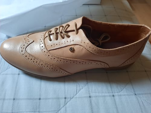 Customer photo review of Sapato Oxford Couro Nude