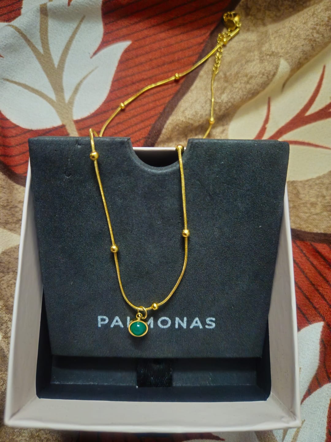 Customer photo review of Emerald Glow Pendant