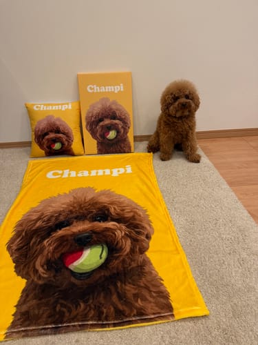 Customer photo review of Petcanva©オーダーメイド ペット似顔絵【3点セット】