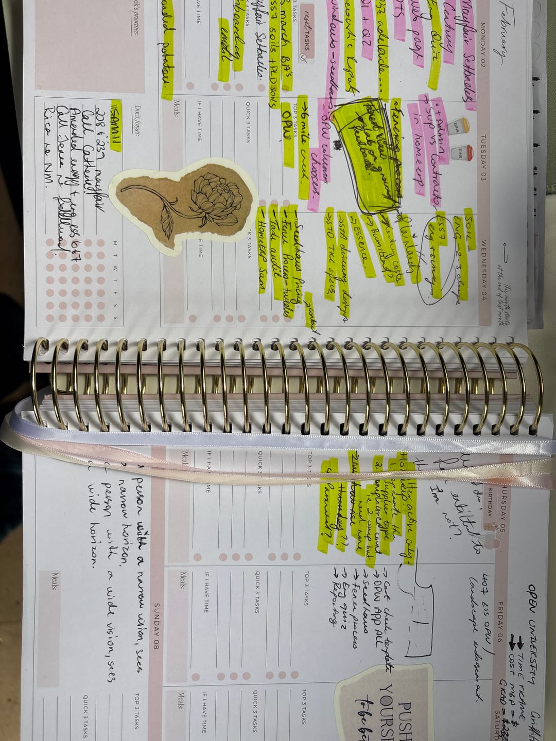 Customer photo review of 2026 Signature Planner - Blush + Yellow Gold