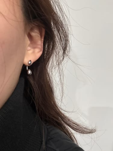 Customer photo review of Miss. Doux Silver Earring
