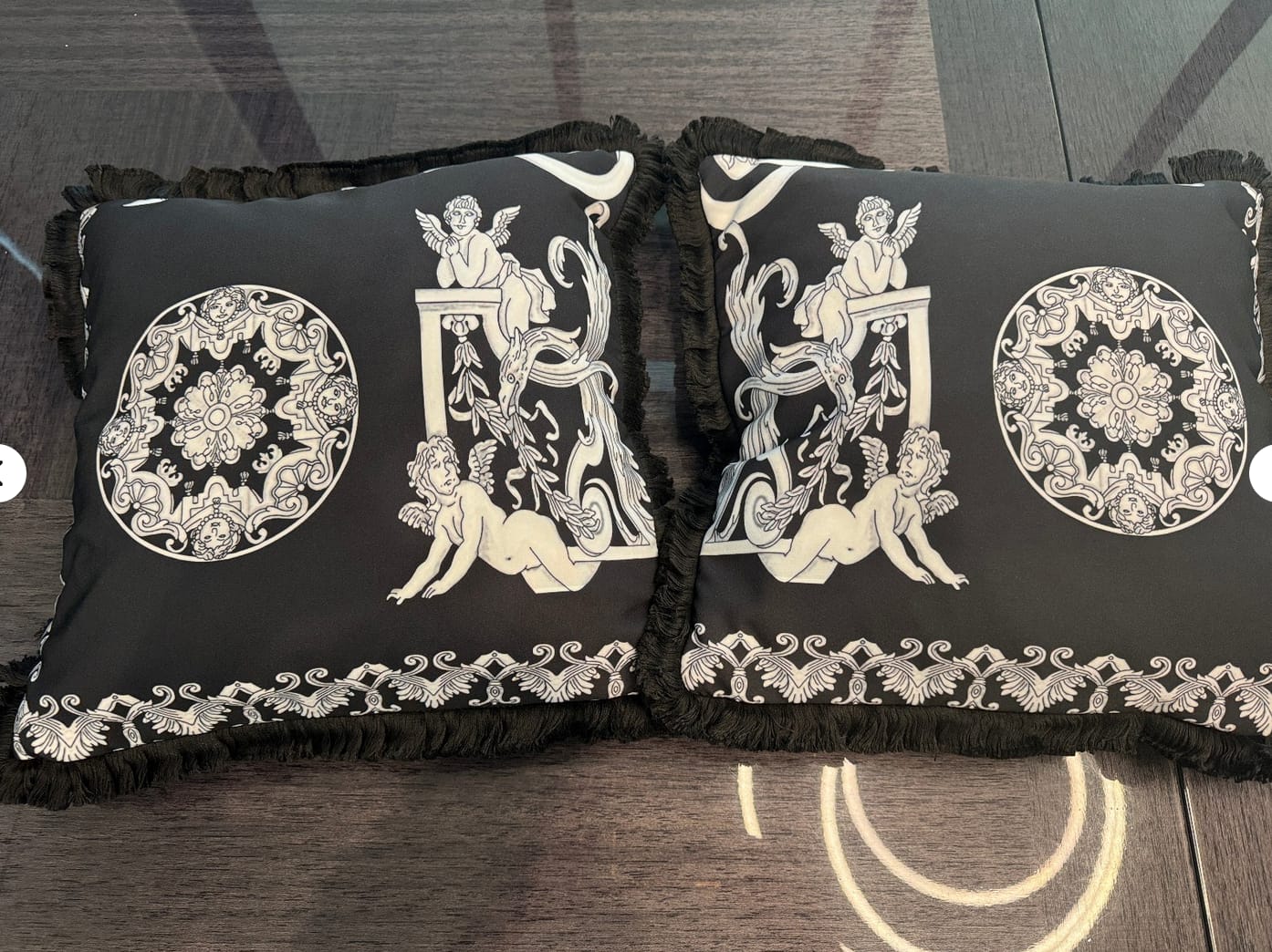 Customer photo review of Elegant Black and White Baroque Fabric