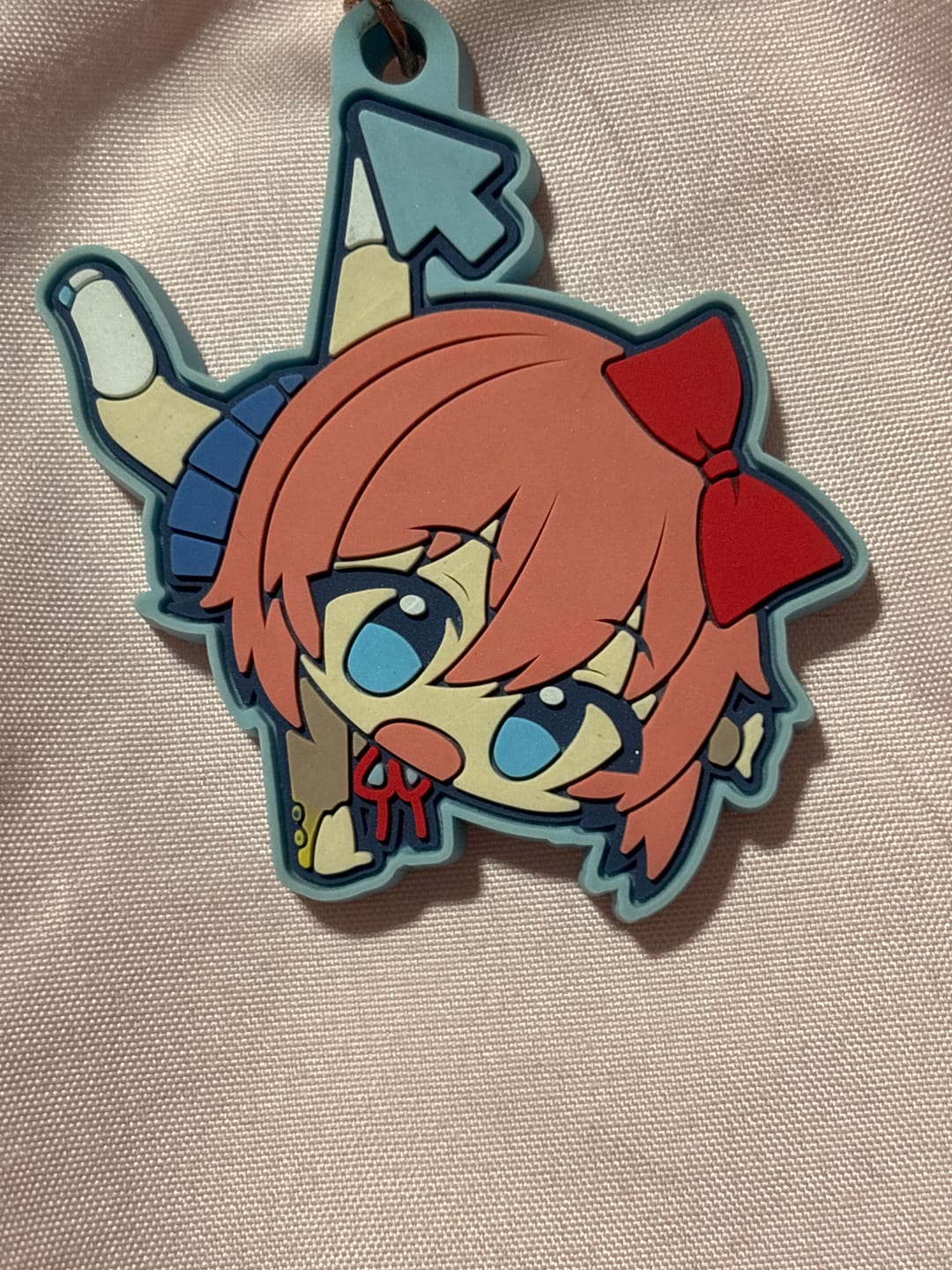 Customer photo review of Doki Doki Literature Club - Sayori Mouse Pointer Rubber Keychain