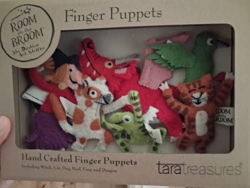 Customer photo review of The Room On The Broom® Finger Puppets Set