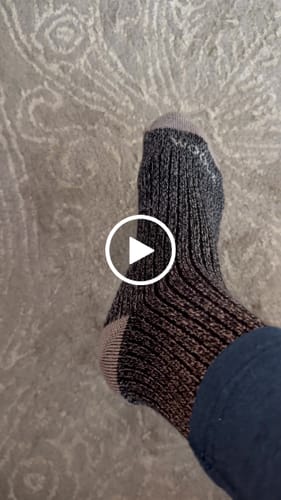 Customer video review of Womens Cozy Mini Crew Sock - Black