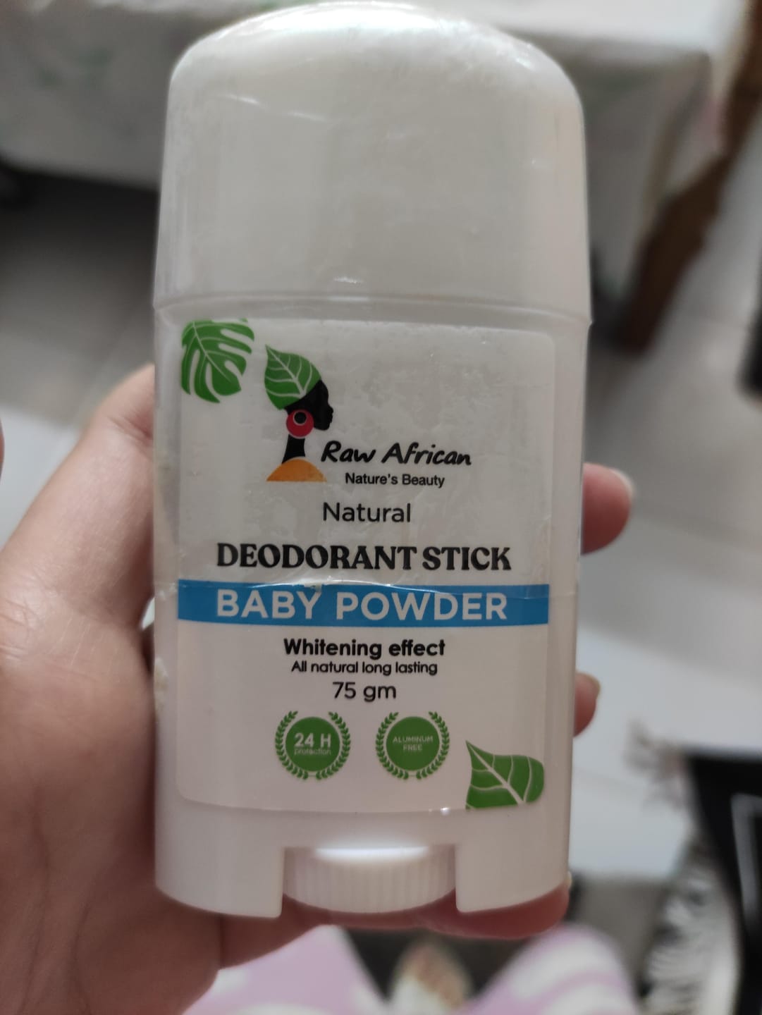 Customer photo review of Baby Powder Natural Deodorant