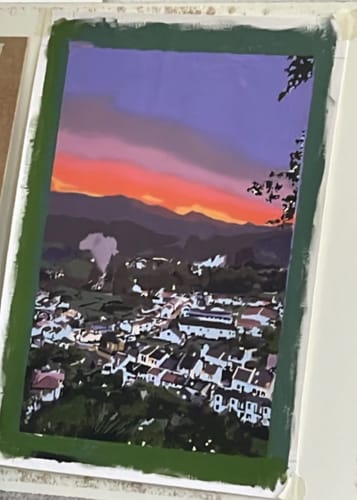 Customer photo review of Custom Landscape Paint By Numbers