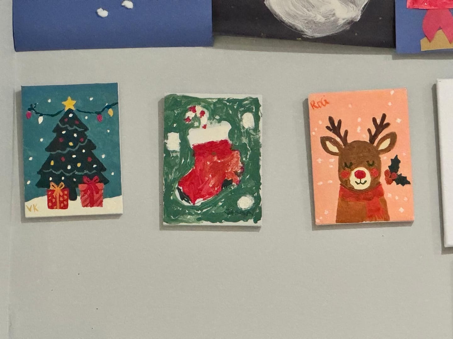 Customer photo review of 6 Mini Paintings - Classic Christmas Set
