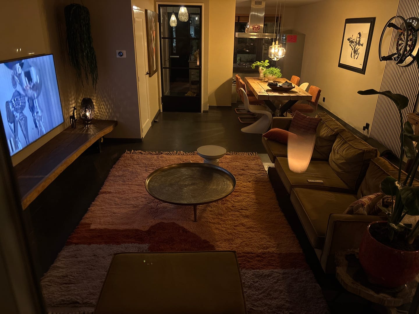 Customer photo review of Lavmi | Luxurious Sunset Gradient Beni Mrirt Rug – Terracotta Peach Lavender Shag Wool Carpet | Custom-Rug (Made to Order)