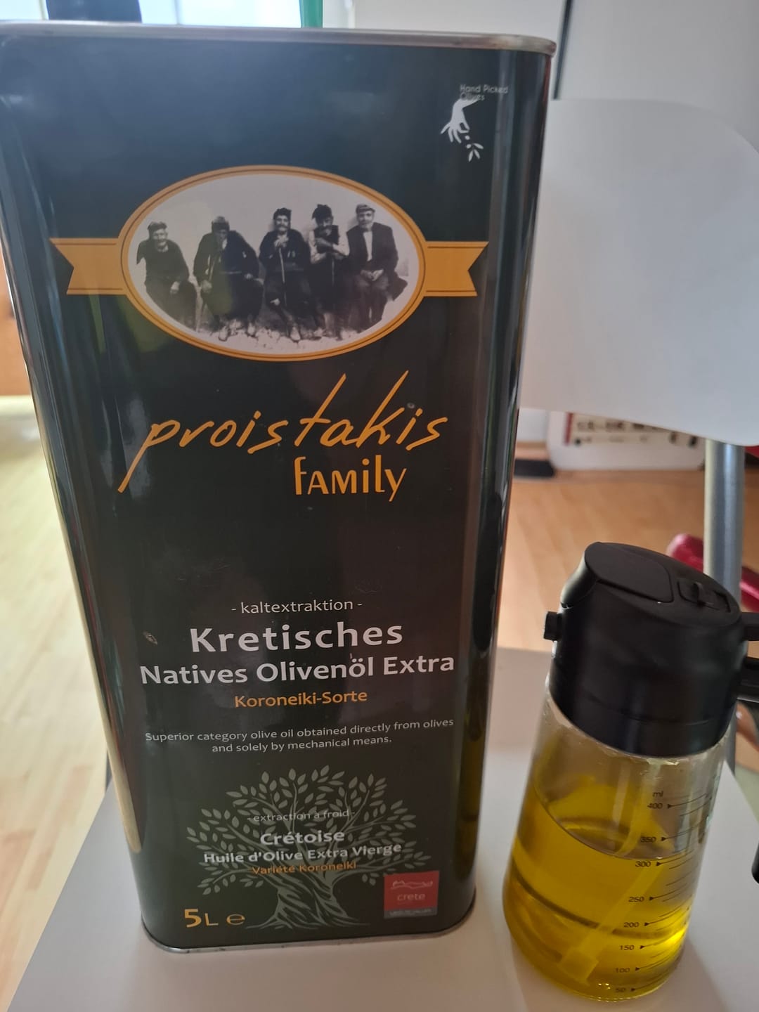 Customer photo review of Olivenöl extra nativ aus Kreta 5l Proistakis Bros.