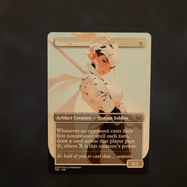 Customer photo review of Esper Sentinel (v2) | Proxy Card | Anime Waifu
