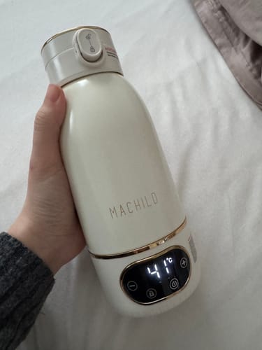 Customer photo review of Tragbarer Fläschchenwärmer + Milchpulverbox (weiß) + Schnell-Ladegerät