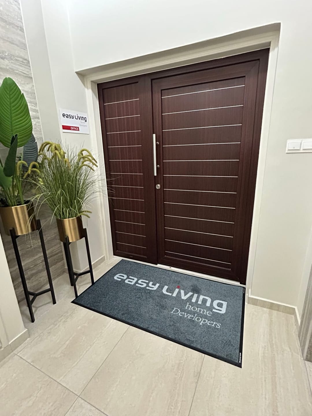 Customer photo review of Custom Indoor Logo Mat