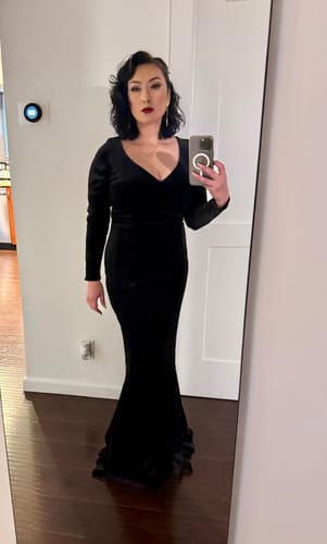 Customer photo review of Black Marilyn Gown in Black