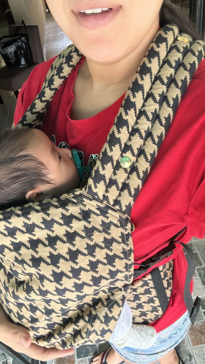 Customer photo review of Luum Camel Houndstooth
