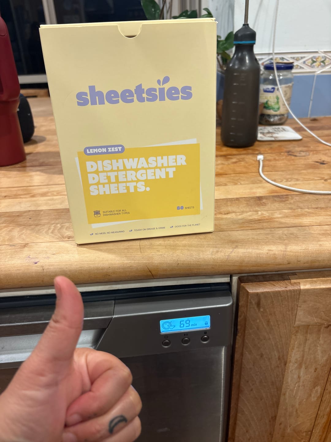 Customer photo review of Dishwasher Detergent x 80 Washes