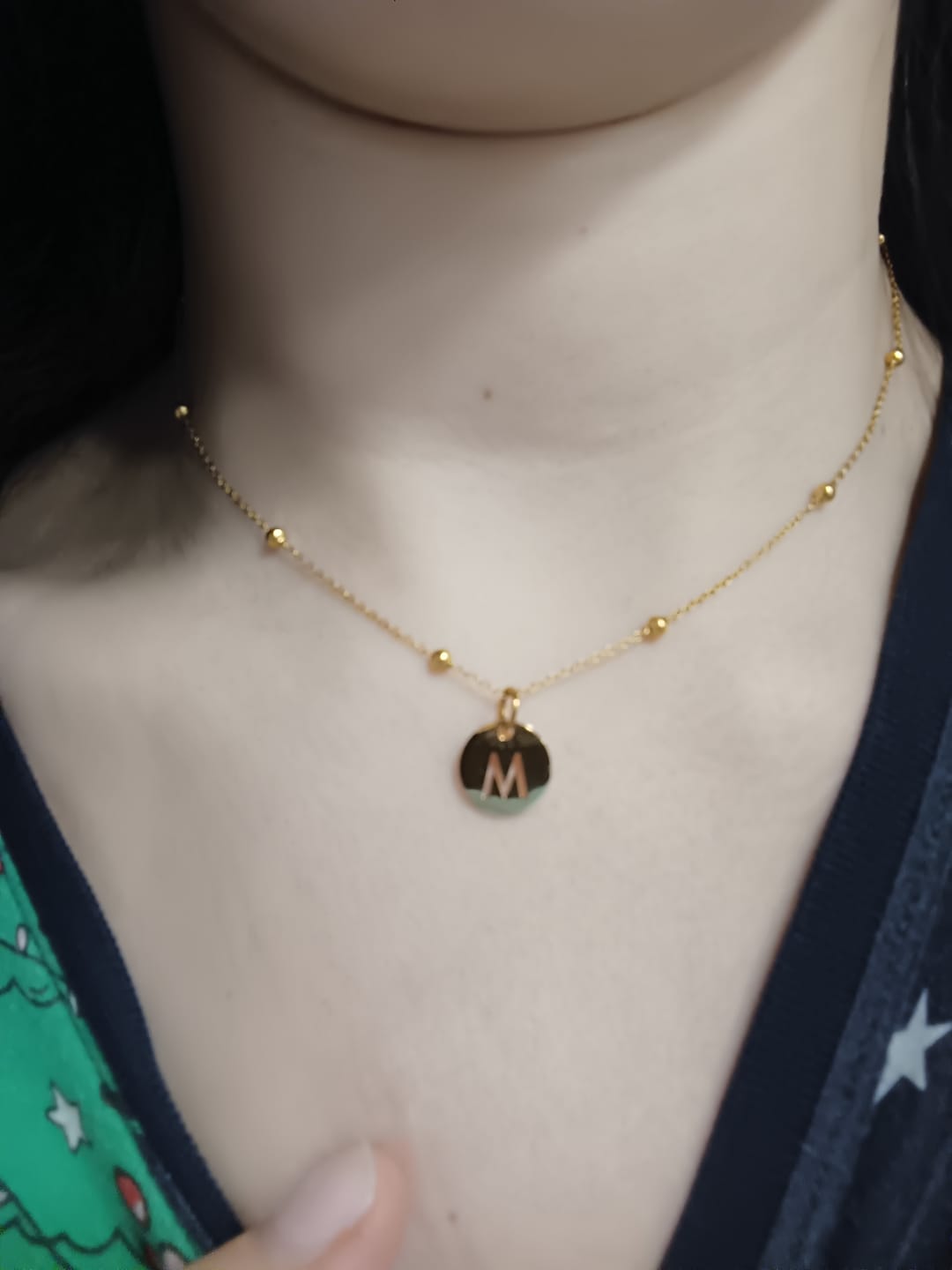 Customer photo review of Collar Círculo Inicial