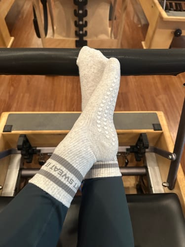 Customer photo review of Pilates Grip Socks