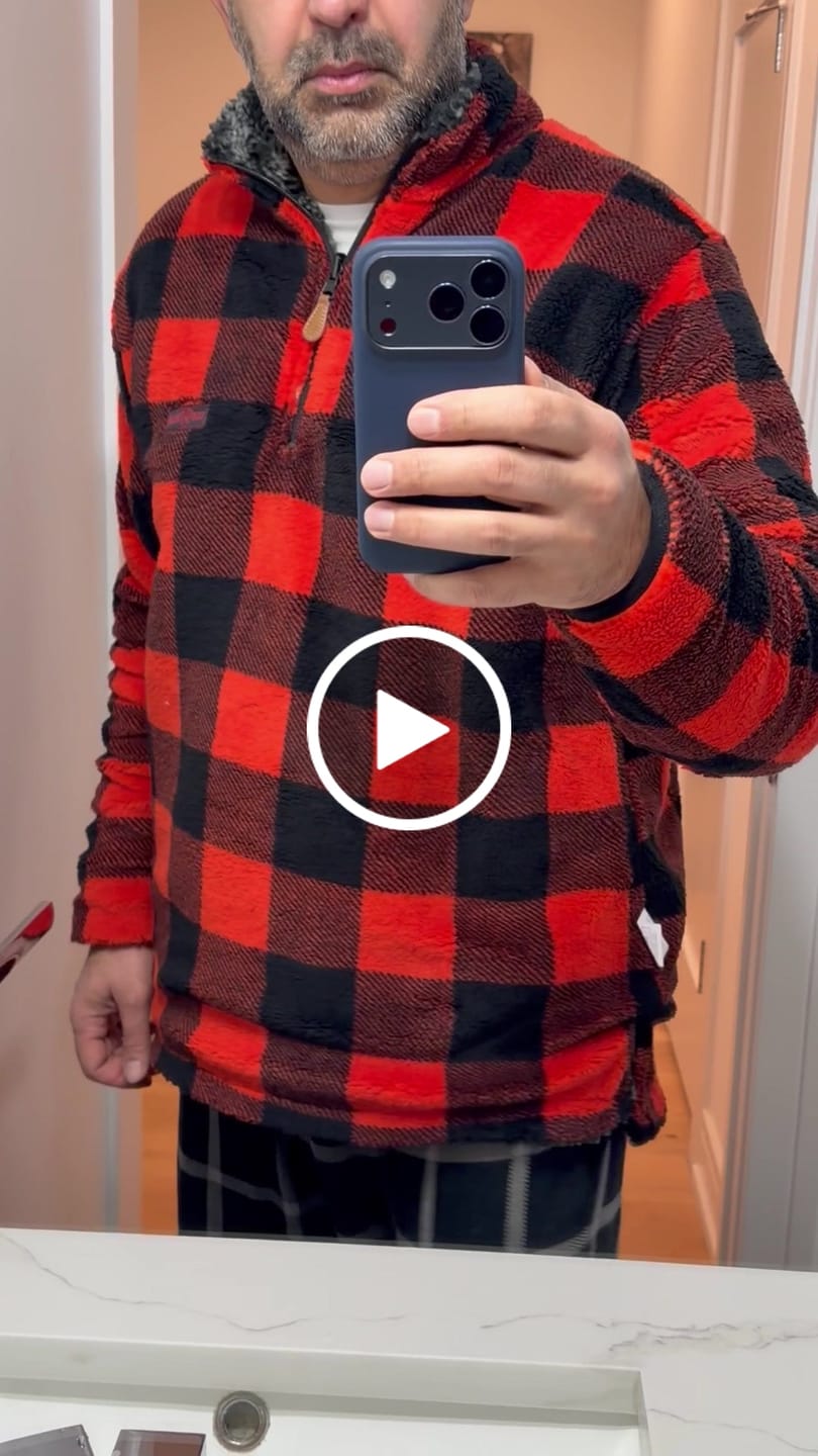 Customer video review of Reversible Double Sherpa 1/4 Zip