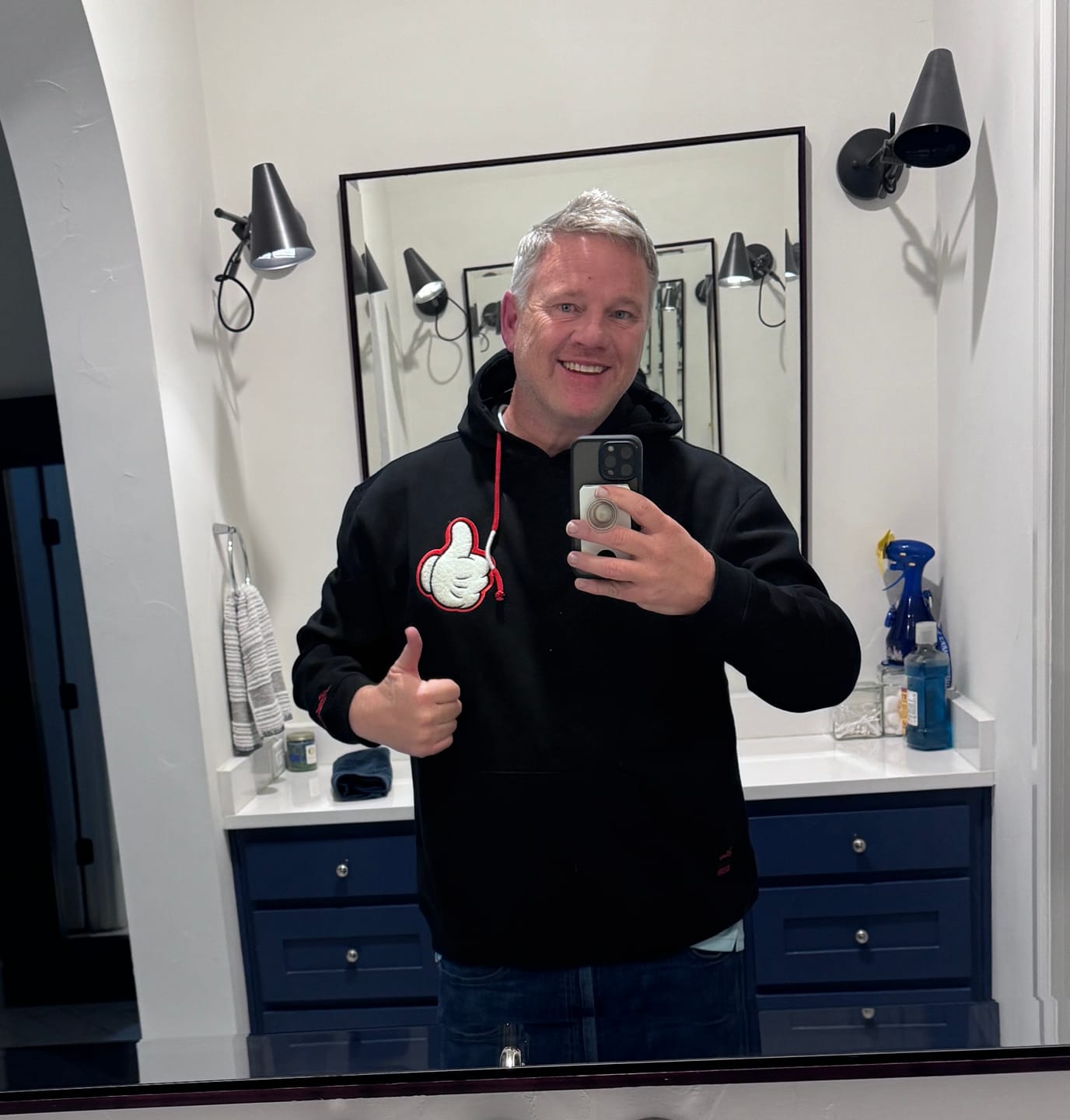 Customer photo review of Disney "You Got This, Pal!" (Black) – Classic Hoodie