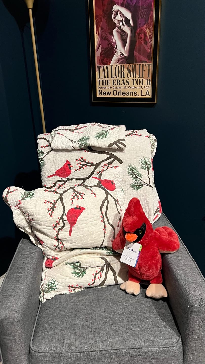 Customer photo review of Recordable Cardinal Plush 16in — Personalized Keepsake