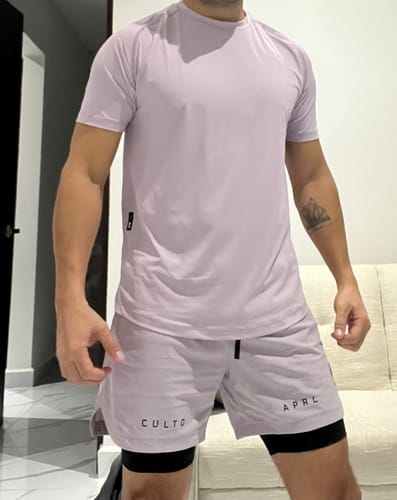 Customer photo review of Core-Vent Liner Shorts 2.0 - Purple Gray