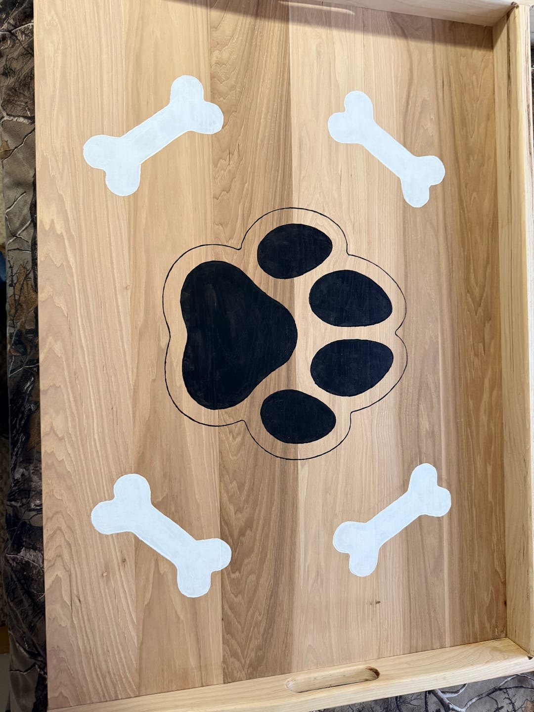 Customer photo review of Dog Paw Print Tray / Inlay Acrylic Router Template