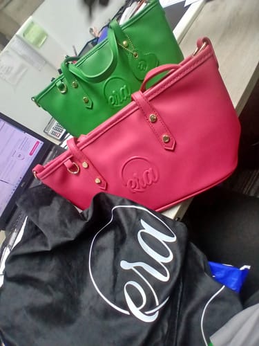 Customer photo review of Green Mini Tote Bag
