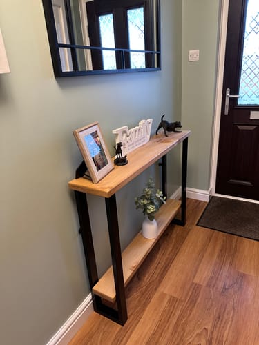 Customer photo review of Console Table with Shelf 22.5cm Depth | 84cm High