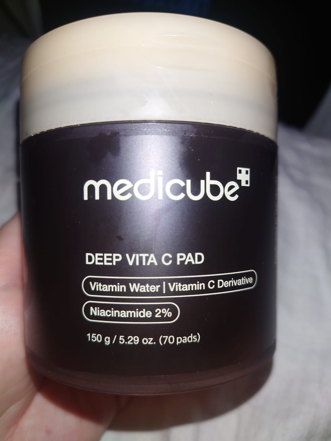 Customer photo review of Balinoši spilventiņi sejai ar C vitamīnu Medicube Deep Vita C Pad