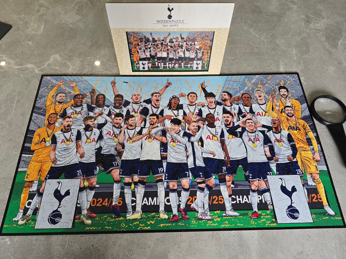 Customer photo review of Tottenham Hotspur FC® European Champions 24/25 - Wooden Puzzle